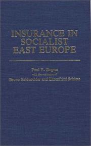 Cover of: Insurance in socialist East Europe