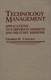 Cover of: Technology management: applications to corporate markets and military missions