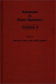 Cover of: Advances in Plant Nutrition: Volume 3 (Advances in Plant Nutrition)