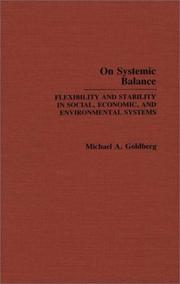 Cover of: On systemic balance by Michael A. Goldberg