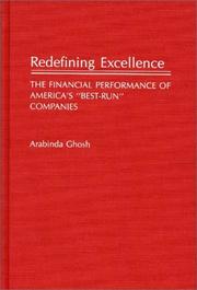 Cover of: Redefining excellence: the financial performance of America's "best-run" companies