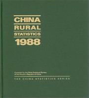 Cover of: China rural statistics, 1988 by compiled by the State Statistical Bureau of the People's Republic of China.