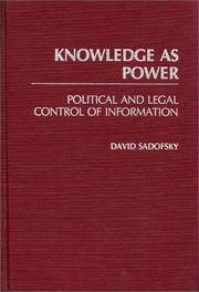 Cover of: Knowledge as power | David Sadofsky