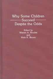 Cover of: Why some children succeed despite the odds