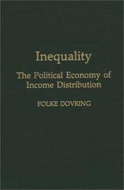 Cover of: Inequality: the political economy of income distribution