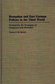 Cover of: Romanian and East German policies in the Third World by Thomas P. M. Barnett