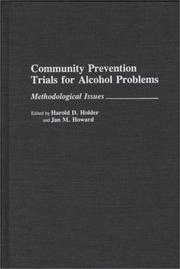 Cover of: Community Prevention Trials for Alcohol Problems: Methodological Issues