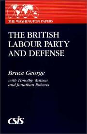 Cover of: The British Labour Party and defense