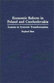 Economic reform in Poland and Czechoslovakia by Raphael Shen