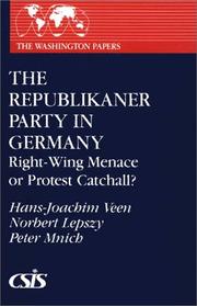 Cover of: The Republikaner party in Germany by Hans-Joachim Veen