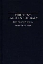 Cover of: Children's Emergent Literacy: From Research to Practice