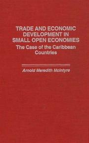 Cover of: Trade and economic development in small open economies: the case of the Caribbean countries