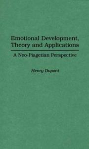Cover of: Emotional development, theory and applications
