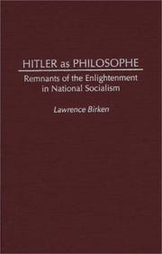 Cover of: Hitler as philosophe by Lawrence Birken