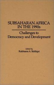 Cover of: Subsaharan Africa in the 1990s by edited by Rukhsana A. Siddiqui.