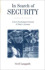 Cover of: In search of security: a socio-psychological portrait of today's Germany