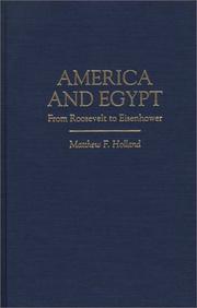 Cover of: America and Egypt by Matthew F. Holland