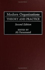 Cover of: Modern Organizations: Theory and Practice<br> Second Edition