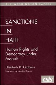 Cover of: Sanctions in Haiti by Elizabeth D. Gibbons