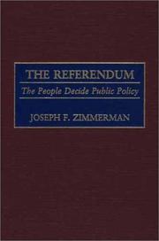 Cover of: The Referendum by Joseph F. Zimmerman