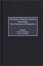Cover of: Advances in Personal Construct Psychology: New Directions and Perspectives
