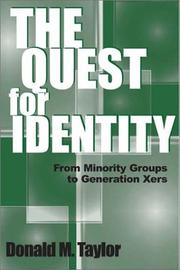 The Quest for Identity by Donald M. Taylor
