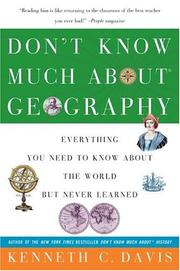 Don't know much about geography by Kenneth C. Davis