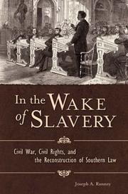 Cover of: In the Wake of Slavery: Civil War, Civil Rights, and the Reconstruction of Southern Law