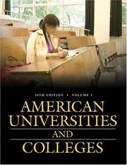 Cover of: American Universities and Colleges [Two Volumes] by American Council on Education.
