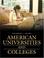 Cover of: American Universities and Colleges [Two Volumes]