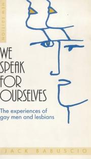 Cover of: We Speak for Ourselves
