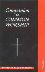 Cover of: A Companion to Common Worship by Paul F. Bradshaw