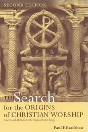 Cover of: Search for the Origins of Christian Worship by Paul Bradshaw