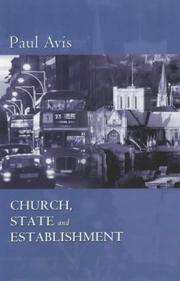 Cover of: Church, State and Establishment by Paul Avis