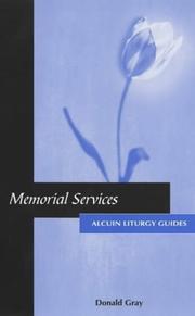 Cover of: Memorial Services (Alcuin Liturgy Guides)