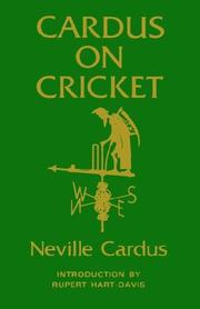 Cover of: Cardus on cricket by Cardus, Neville Sir