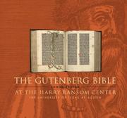 Cover of: The Gutenberg Bible at the Harry Ransom Center: CD-ROM Edition