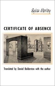 Cover of: Certificate of absence