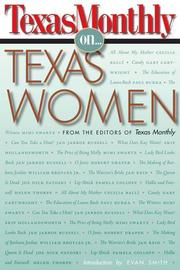 Cover of: Texas monthly on-- Texas women