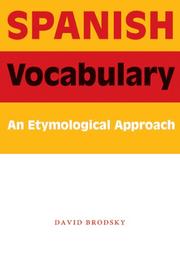 Cover of: Spanish Vocabulary by David Brodsky, David Brodsky