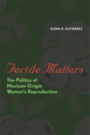 Cover of: Fertile Matters by Elena R. Gutiérrez