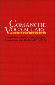 Cover of: Comanche vocabulary by Manuel García Rejón