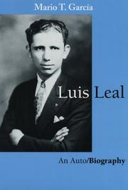 Cover of: Luis Leal | Mario T. GarciМЃa