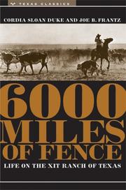 Cover of: 6000 Miles of Fence (M. K. Brown Range Life Series)