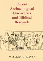 Cover of: Recent Archaeological Discoveries and Biblical Research (Samuel and Althea Stroum Lectures in Jewish Studies) by William G. Dever