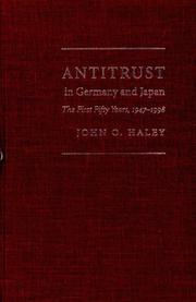 Cover of: Antitrust in Germany and Japan: the first fifty years, 1947-1998