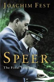 Cover of: Speer by Joachim Fest