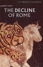 Cover of: The Decline of Rome by Joseph Vogt