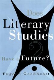 Cover of: Does literary studies have a future?