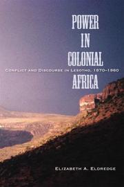 Cover of: Power in Colonial Africa by Elizabeth Eldredge